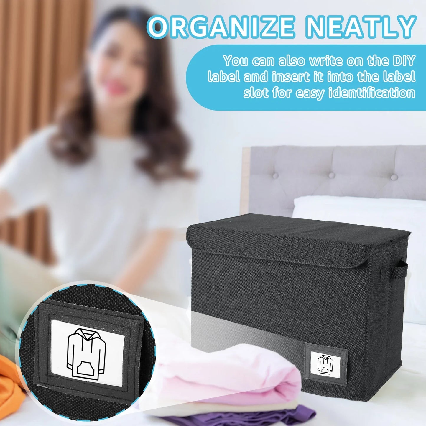 Comic Book Storage Bag with Handle – Washable Foldable Multipurpose Organizer for Home & Office