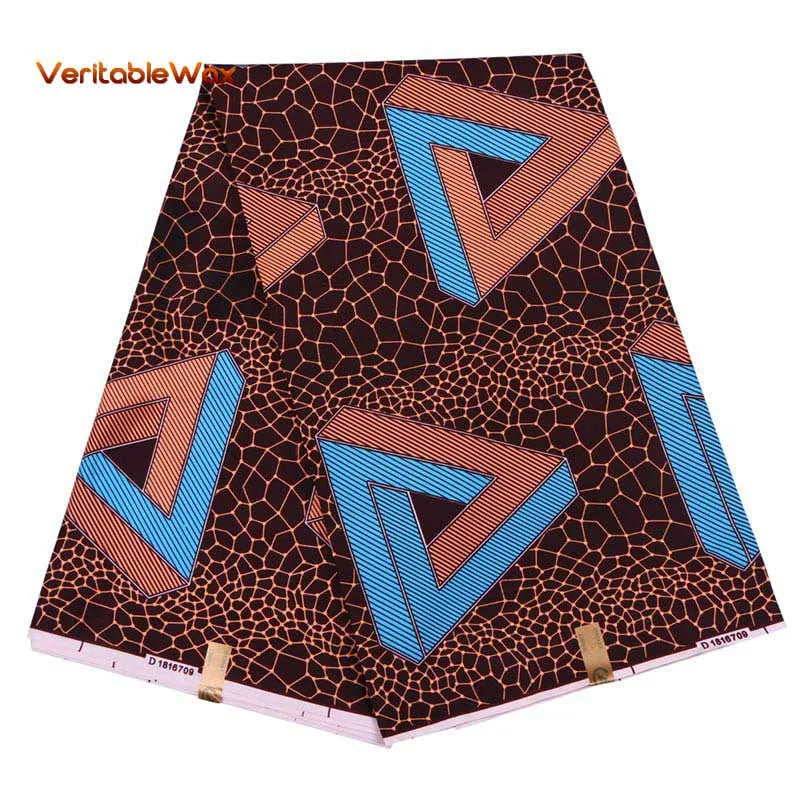 African Nigerian Batik Wax Print Fabric - High Quality Polyester Ankara Sewing Cloth A-7