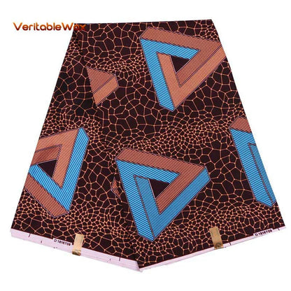 African Nigerian Batik Wax Print Fabric - High Quality Polyester Ankara Sewing Cloth A-7
