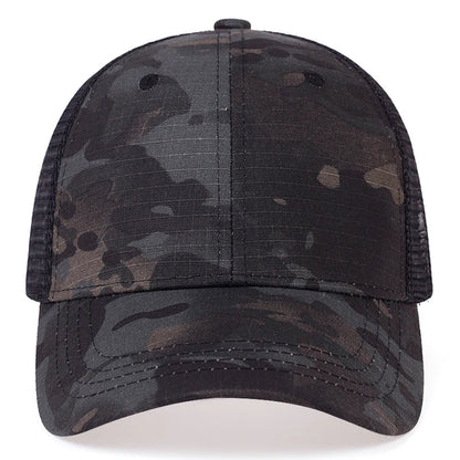 Mesh Summer Trucker Hat - Adjustable Camouflage Tactical Baseball Cap for Men & Women