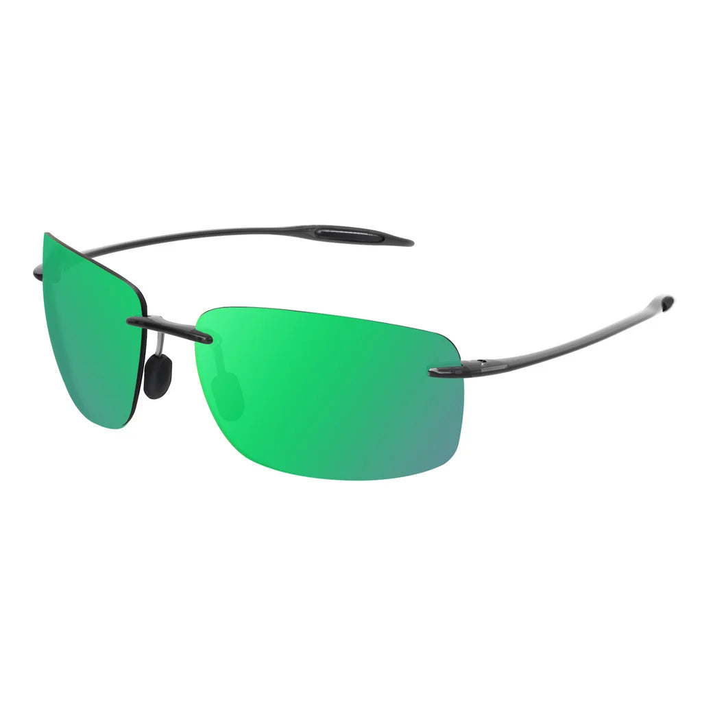 MAXJULI The Matrix Classic Polarized Sports Rimless Sunglasses – Ultralight Rectangle Frame for Men, Driving, UV400 Protection, Model MJ8009