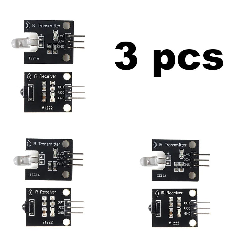38KHz IR Infrared Transmitter Receiver Module Kit - 10M Range Remote Control Signal Learning for Arduino, Smart Home & RC Car