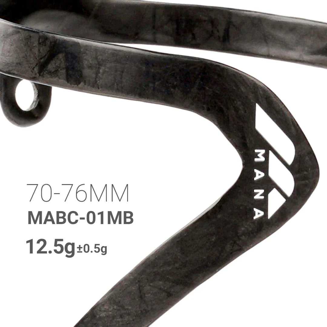 MANA 12g Marble-Pattern Carbon Fiber Bicycle Bottle Cage — Ultra-Light Full Carbon with Aluminum Alloy Screws for Road/MTB/Gravel