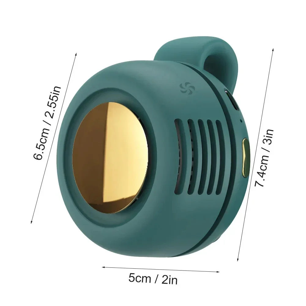 Portable Mini Handheld Bladeless Fan – Rechargeable Clip-On Waist or Desktop Fan for Outdoor Ventilation