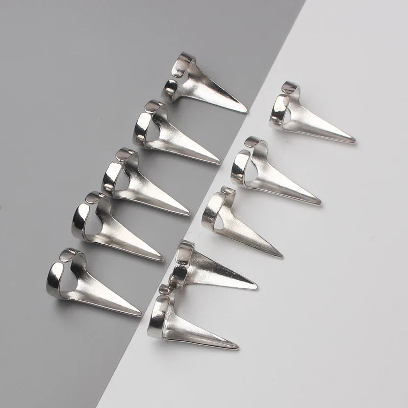 10pcs Retro Punk Gothic Claw Rings – Adjustable Talon Finger Spike Jewelry for Rock, Party, and Cosplay Gift