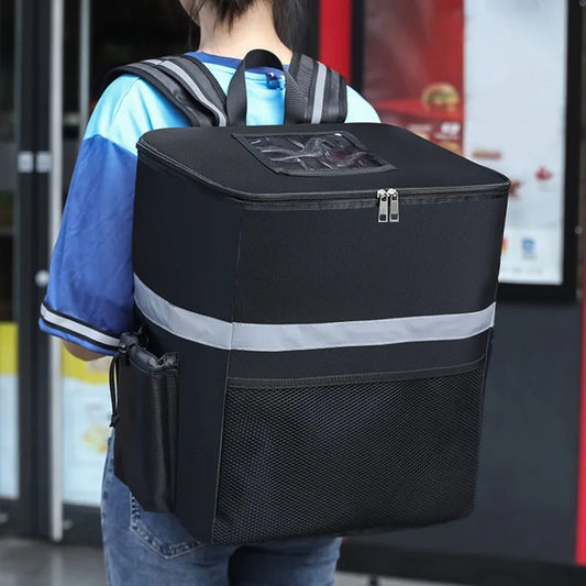 35L Extra Large Thermal Food Cooler Bag — Insulated Backpack for Food Delivery, Fresh-Keeping & Refrigerator Transport