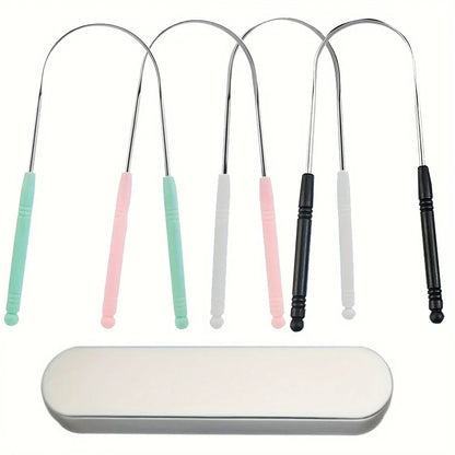 Stainless Steel Tongue Scraper – High-Quality Oral Tongue Cleaner Brush for Superior Oral Hygiene