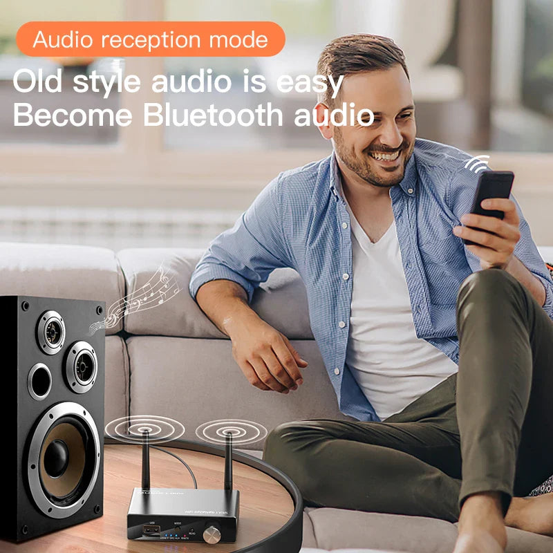 Bluetooth 5.3 Receiver Transmitter | Low Latency Stereo AUX 3.5mm, Optical, Coaxial Wireless Audio Adapter USB for TV & PC