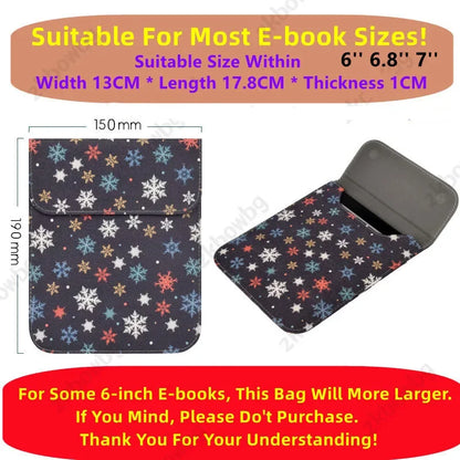 Magnetic Kindle Sleeve Case - Protective Pouch Cover for Paperwhite 10th-12th Gen & Colorsoft 6-7 Inch Models