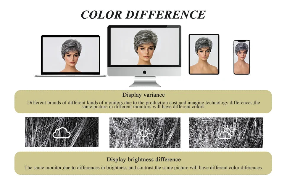 Short Pixie Cut Grey Human Hair Wig – 8 Inch Layered Fashion Wig for Women, Daily Use, Machine Made
