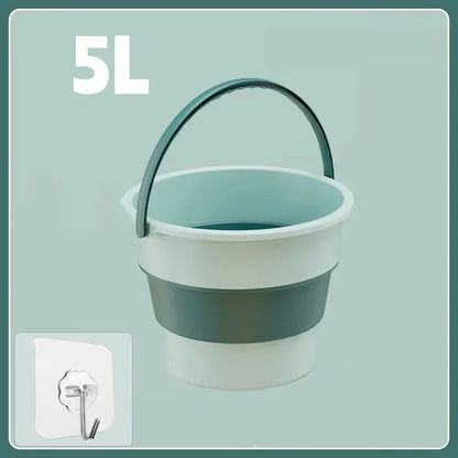 Portable Folding Silicone Bucket - 5L/10L/17L Collapsible Thickened Bucket for Car Washing, Fishing, Camping & Outdoor Use