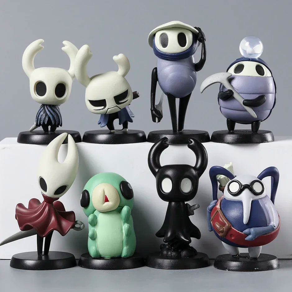 Hollow Knight PVC Figure Set | Hornet, Knight, Zote, Grub, Quirrel, Cornifer & Myla Desktop Decoration Toys