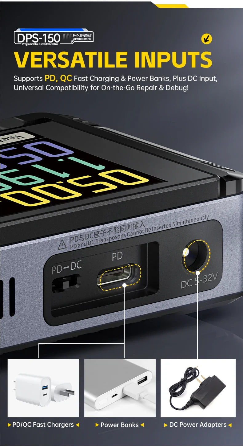 FNIRSI DPS-150 Mini Laboratory DC Power Supply — Adjustable 30V 5A Digital Display CNC Regulator
