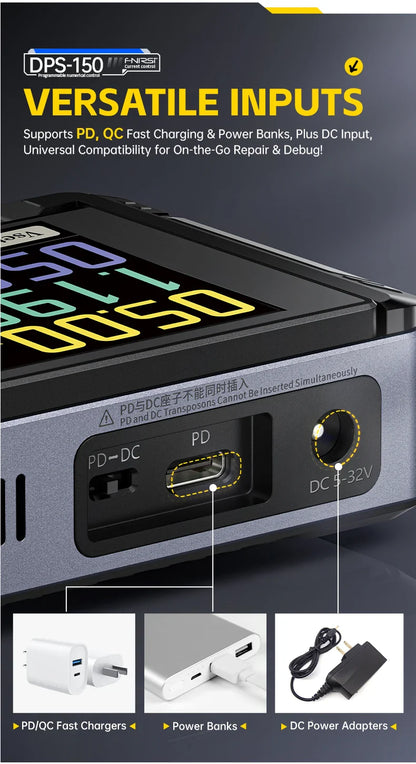 FNIRSI DPS-150 Mini Laboratory DC Power Supply — Adjustable 30V 5A Digital Display CNC Regulator