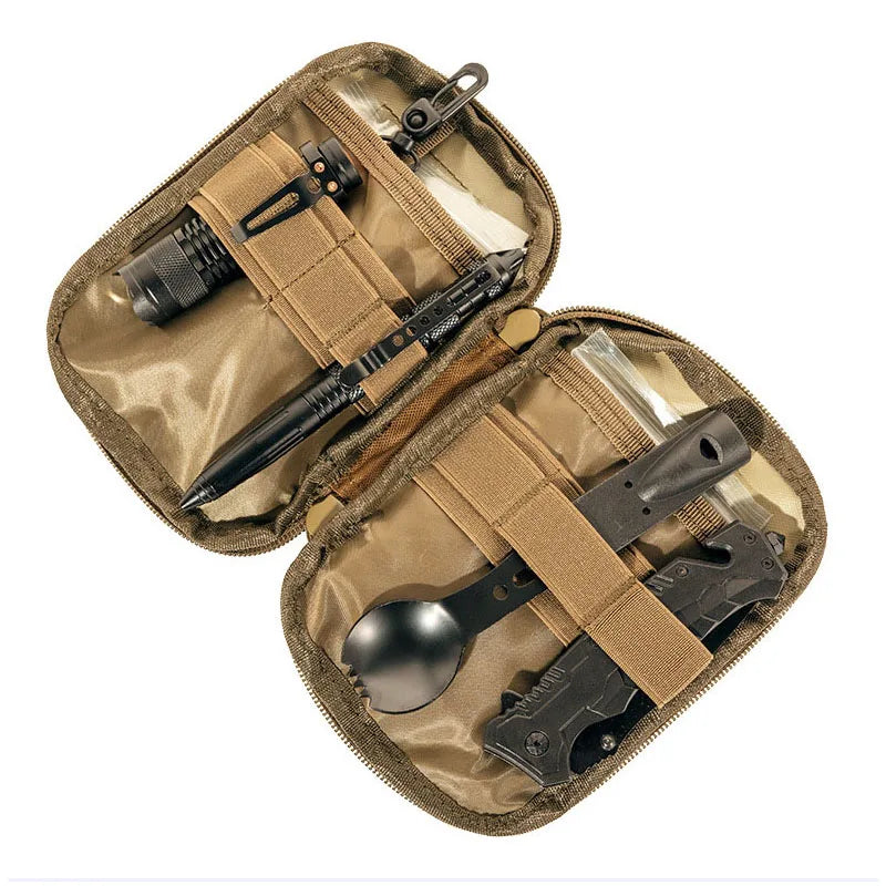 Tactical MOLLE EDC Waist Pouch - Portable Outdoor First Aid Bag and Phone Holder for Camping Hunting Accessories