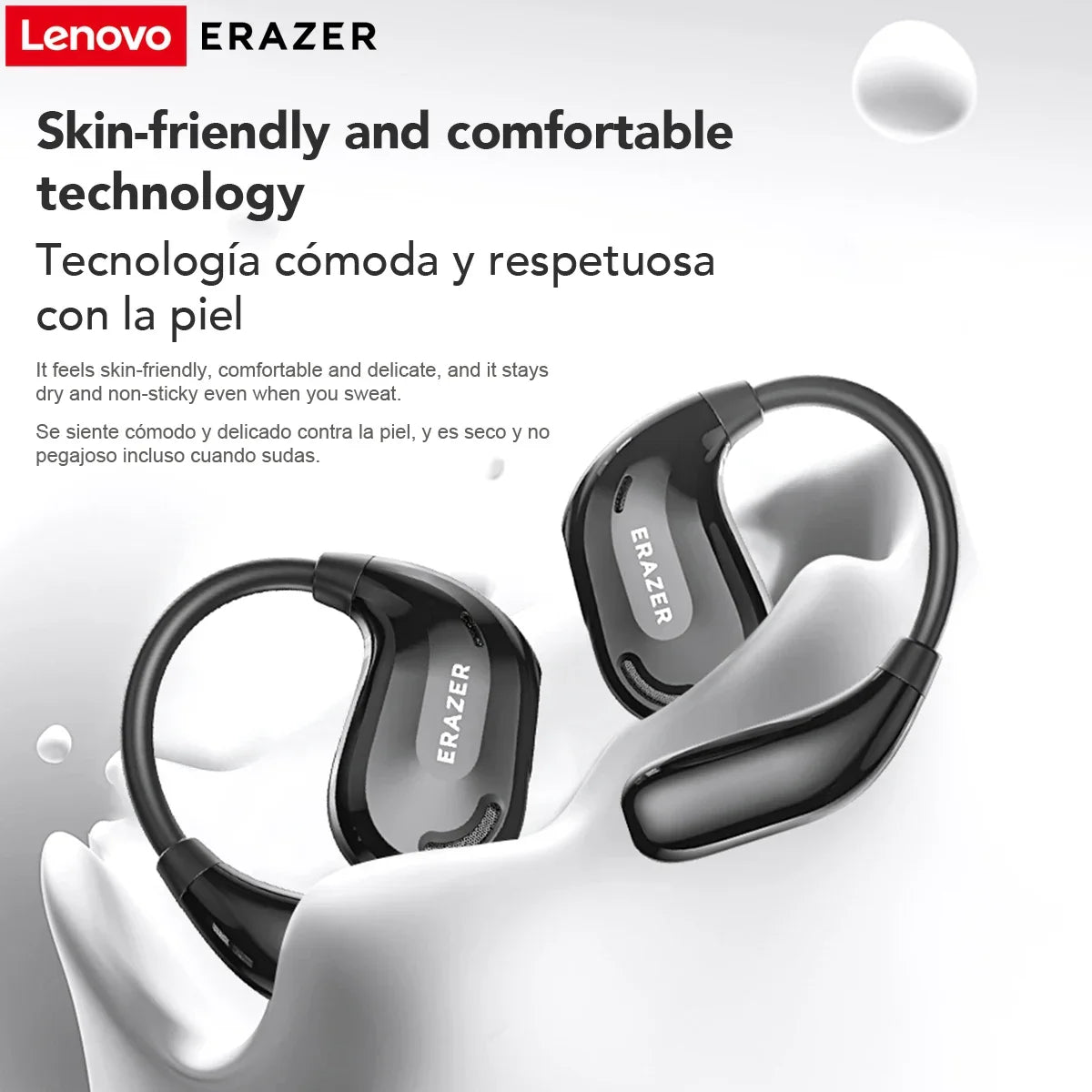 ERAZER XT66PRO Bluetooth Earphones – ASMR Wireless Headset with AI Translator, DIY App Control, 13-Hour Battery & Display