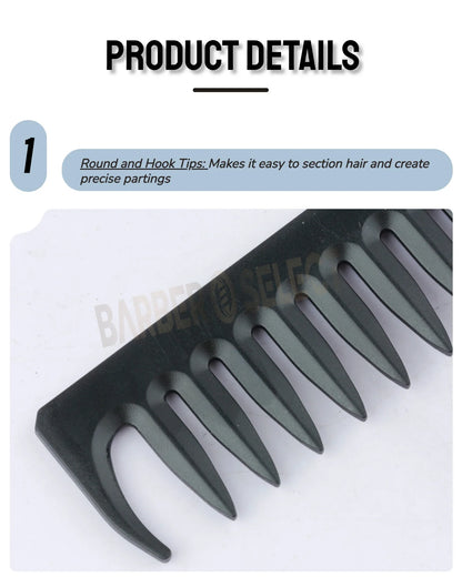 Newest 1/2/3-in-1 Portable Folding Comb – Wide Tooth Barber Clipper, Mini Beard & Hair Combing Styling Tool