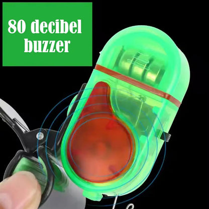 1/2PCS LED Fishing Bite Alarm - Electronic Fish Rod Clip-On Alert Bell with Sound & Light Indicator