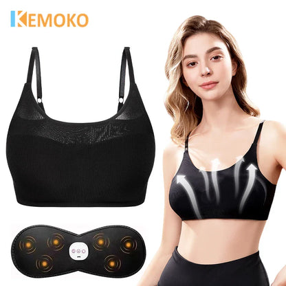 Electric Wireless Breast Massage Bra – Hot Compress Chest Care & Enhancement Massager