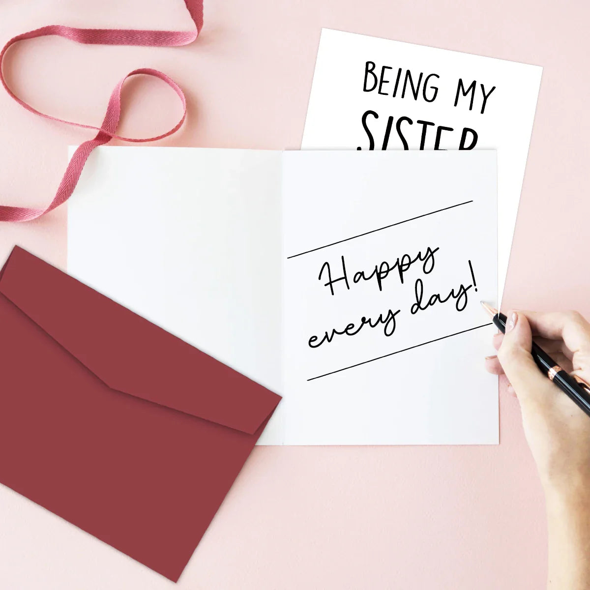 Funny Birthday Card for Sister – Humorous Greeting Card with Envelope, Personalized Sister Gift Birthday Wishes Card