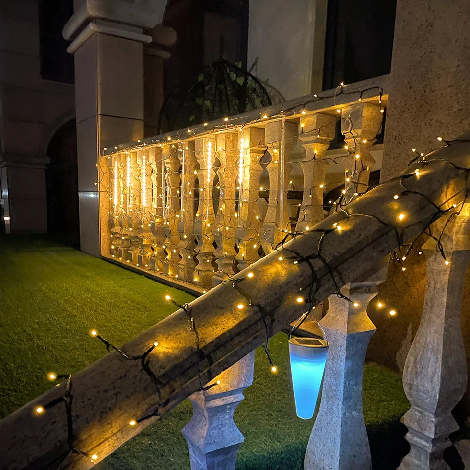 2025 LED Christmas & New Year Fairy String Lights — White/Warm/RGB Waterproof Party & Wedding Decoration