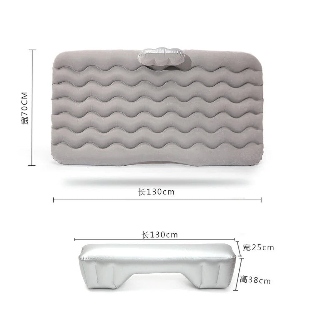 Universal Car Air Inflatable Travel Mattress – Back Seat Sofa Pillow & Camping Cushion