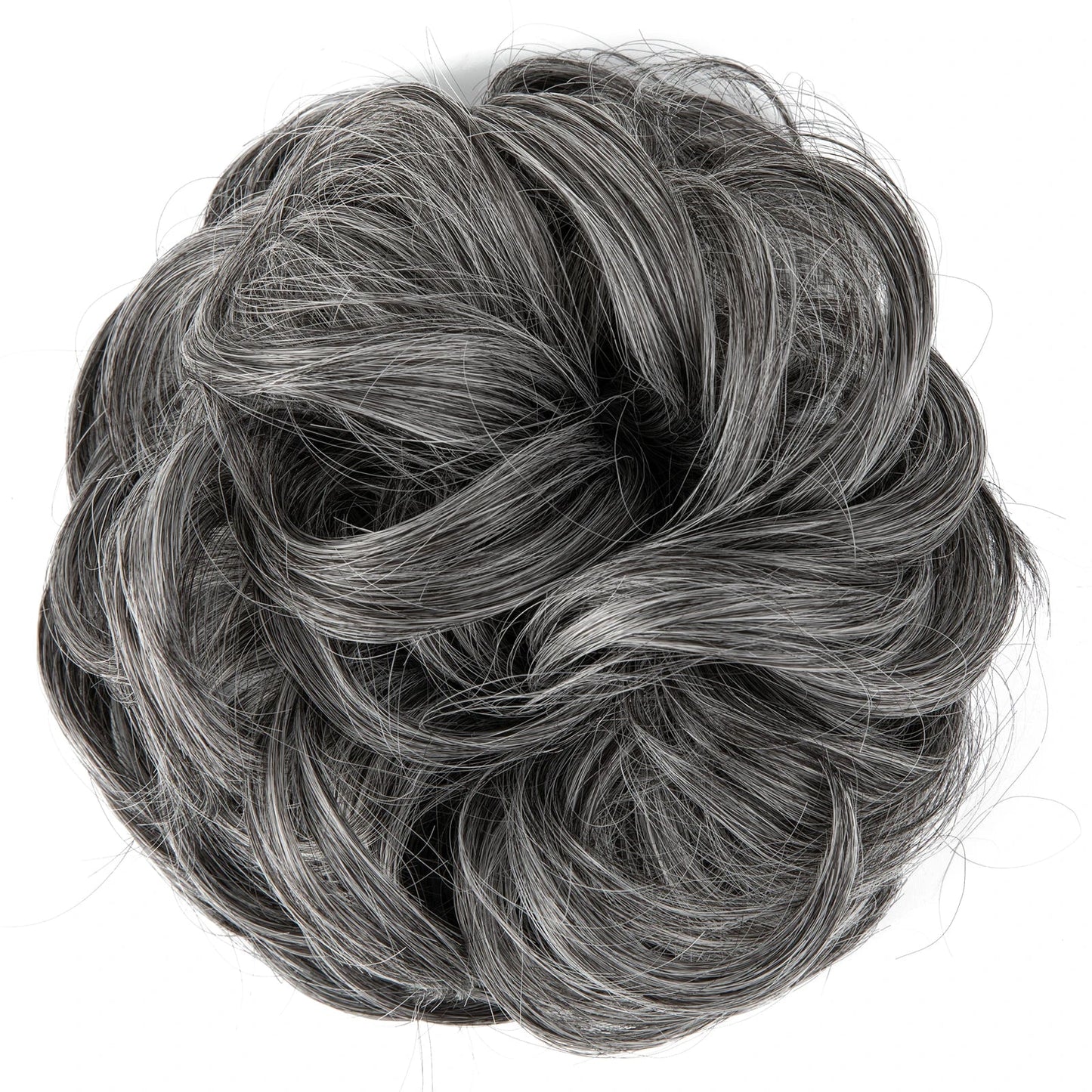 Synthetic Messy Hairpiece Chignon Scrunchie – Blonde & Brown Donut Bun for Women, Elastic Daily Use Hair Extension H9