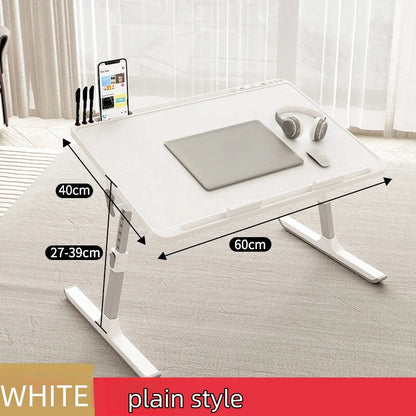 Adjustable Laptop Bed Tray Table – Portable Foldable Desk with Storage Drawer for Sofa & Lap Use