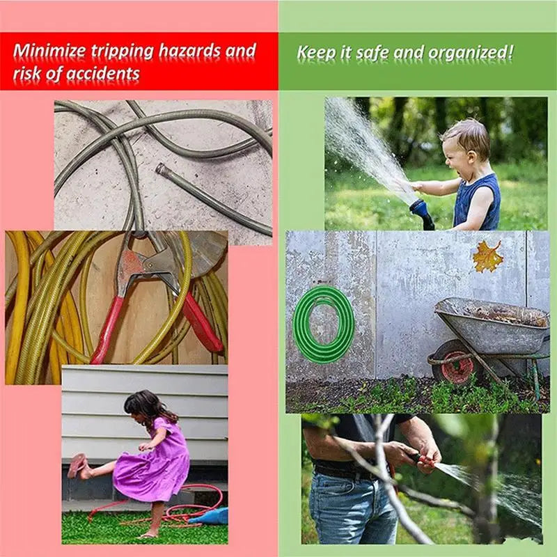 Stainless Steel Hose Hanger – Heavy Duty Wall-Mount Hook for Garden & Expandable Hoses