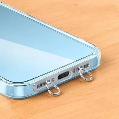 Ultra-Thin Metal Phone Lanyard Patch - Stainless Steel Hanging Cord Connector for Cellphone Safety