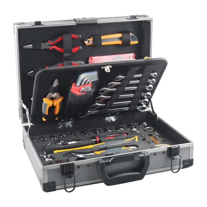 Hi-Spec 91PCS Professional Tool Set - CR-V Socket Wrench Repair Kit with Aluminum Carrying Case