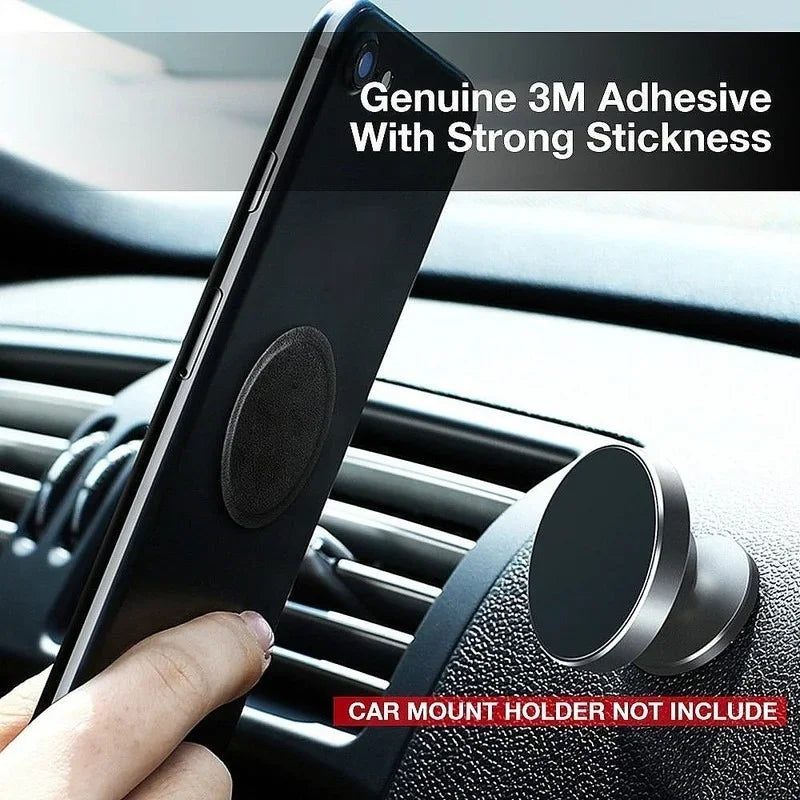 Magnetic Metal Plate for Car Phone Holder - Leather Disk for Air Vent Mount & Magnetic Phone Stand