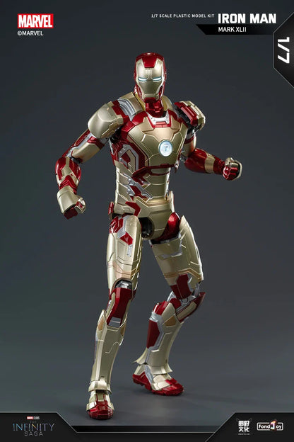 1:7 Scale FondJoy Iron Man Action Figure - MK42, MK43, MK5, MK6, MK7 DIY Tony Stark Legend Collection, Anime Model Gift for Kids