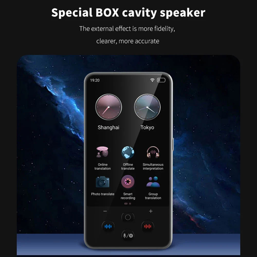 S85 Pro Language Translator Device - 138 Languages, 4-inch Screen, Voice & Video Recording, Offline Translation, 8GB Storage & 2000mAh Battery