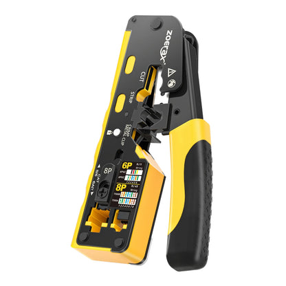 ZoeRax RJ45 Network Crimping Tool - CAT7 CAT6A CAT6 CAT5e Ethernet Cable Cutter & Wire Stripper