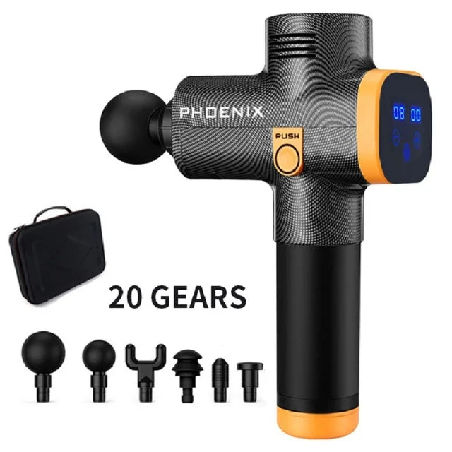 Phoenix A2 Deep Tissue Massage Gun — Muscle Relaxation & Pain Relief Therapy for Back, Legs & Feet