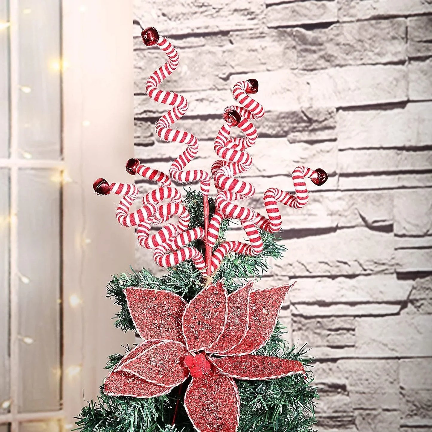 Christmas Tree Decoration Woolen Bells – Curly Pick Branch Ornaments for Xmas, Holiday & Chinese New Year