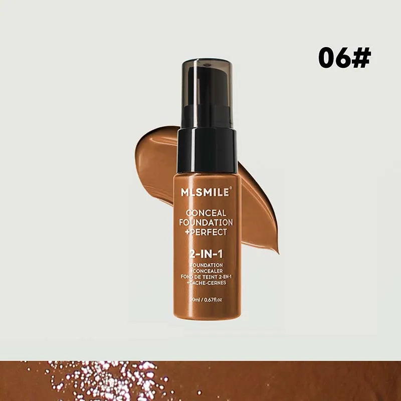 Oil-Control Matte Face Foundation Cream - Waterproof Full Coverage BB Cream Concealer for Long-Lasting Makeup
