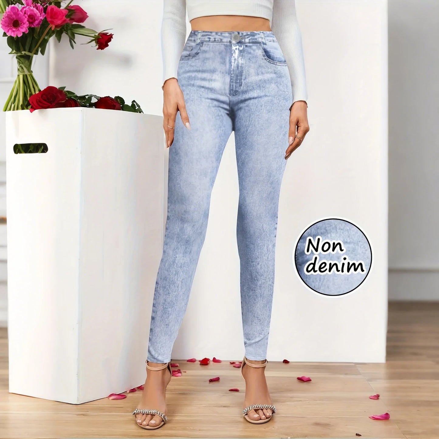 Women's High Waist Yoga Leggings - Soft Stretch Hip Lifting Casual Activewear Pants