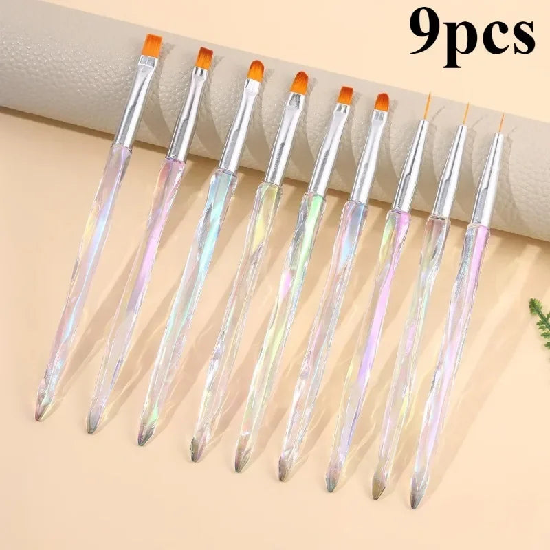 Nail Art Liner Brushes – Striping & Drawing Pens for Elongated Lines, 6–25mm Professional Manicure Design Tools
