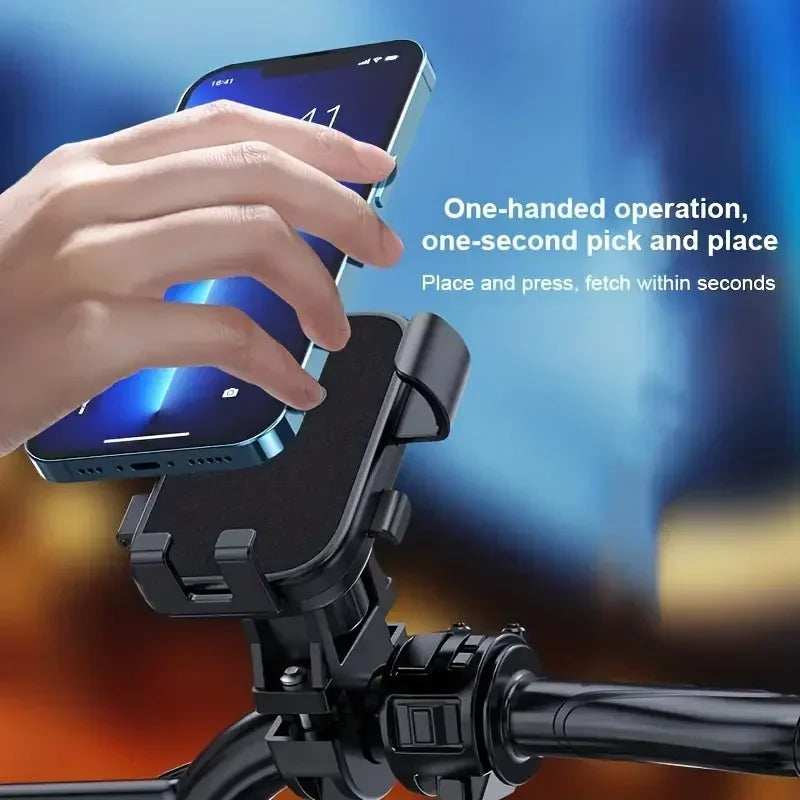 Anti-Slip Bike Phone Holder - 360° Rotatable Adjustable Bicycle Mount Bracket for Outdoor Cycling
