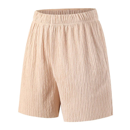 Women's 5-Point Sports Shorts - Elastic Waist Casual Summer Running Pants with Pockets