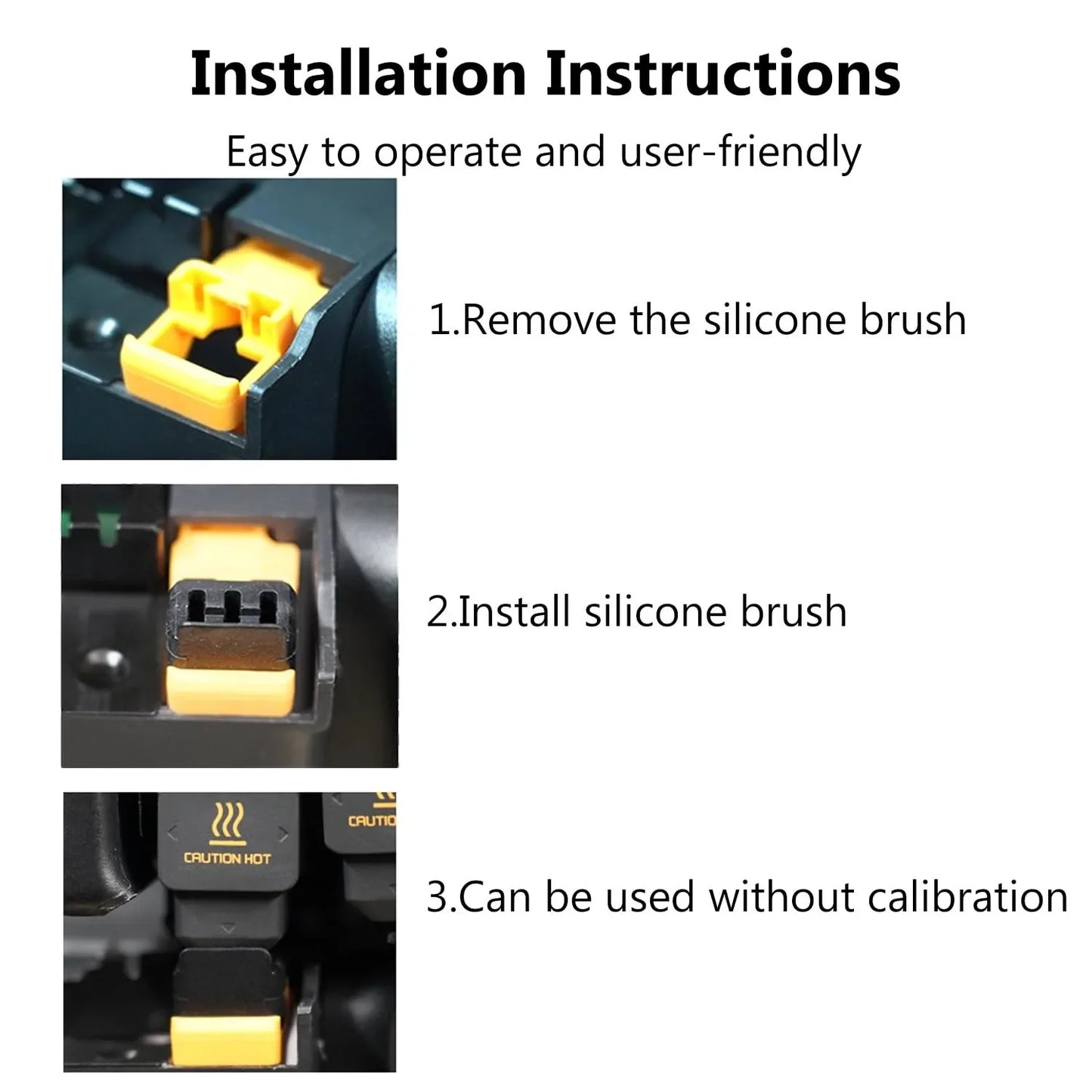 Bambu Lab Nozzle Wiper - Silicone Hotend Cleaning Brush for H2D, H2C & P2S Printers