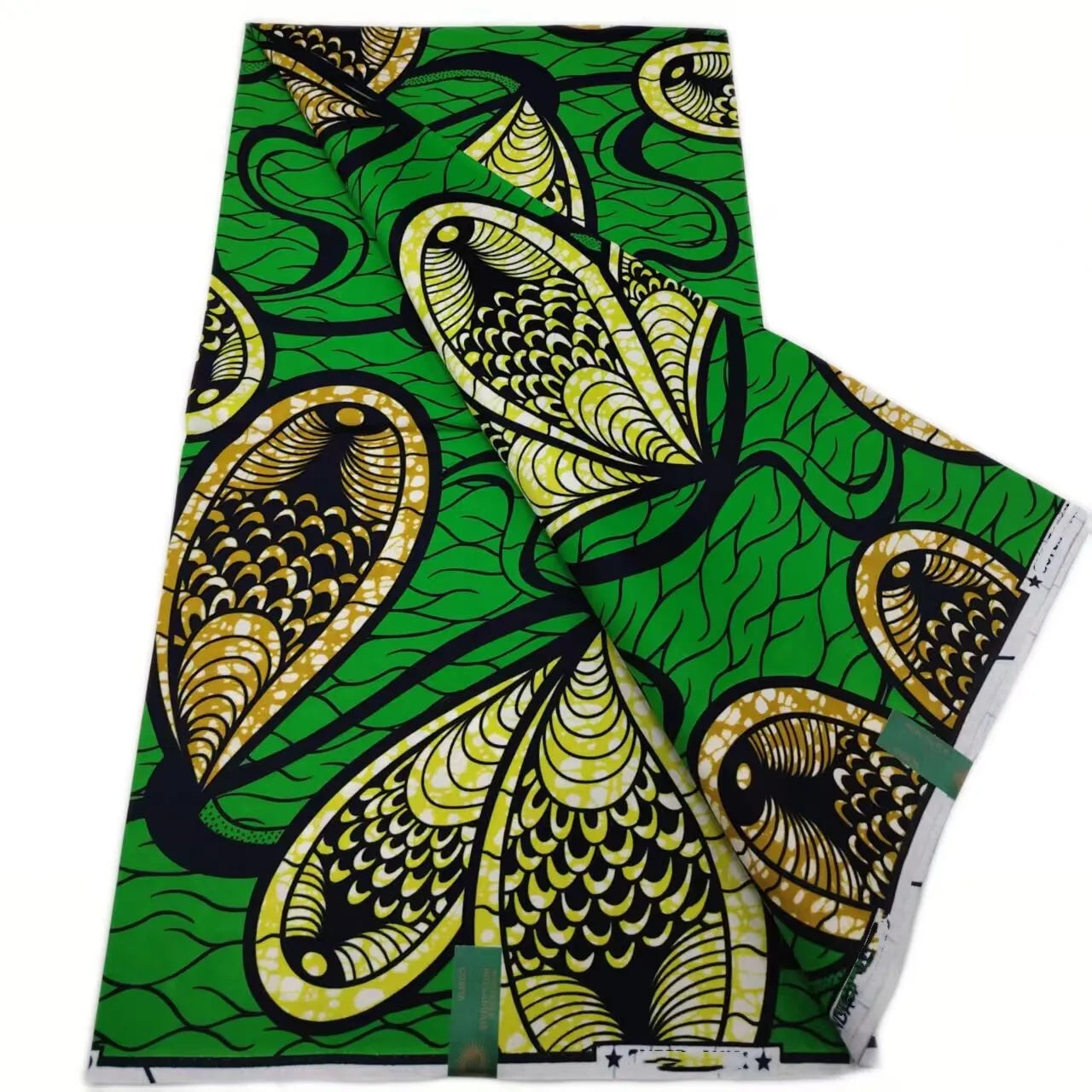African Real Print Ankara Wax Fabric - Soft 100% Cotton Pagne 6 Yards