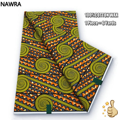 Original 100% Cotton African Wax Print Fabric - Soft Ankara Batik DIY Pagne