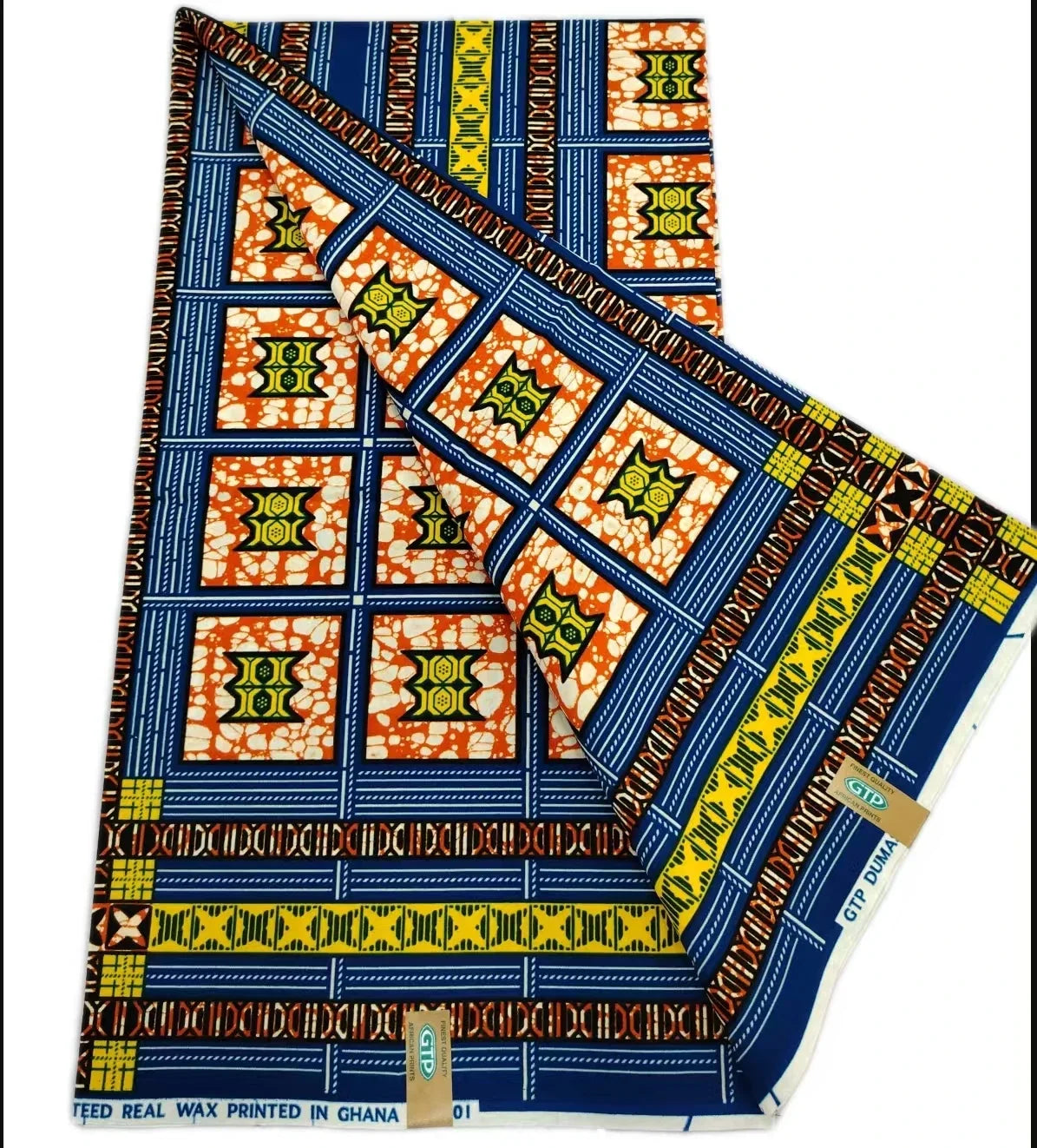 African Wax Print Fabric - High-Quality Cotton Ankara Gold Print Pagne for Wedding & Dress Sewing