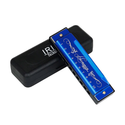 IRIN 10 Hole C Key Harmonica - Colorful Beginner Woodwind Instrument for Music Learning & Performance