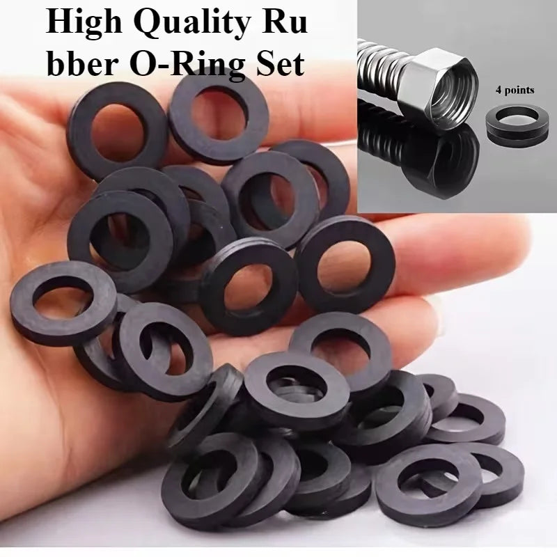 30-Piece Rubber O-Ring Set - Replacement Seals for Shower Hoses, Faucets, Water Heaters & Valves