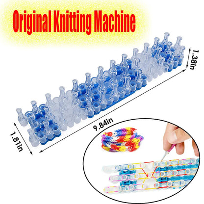 Loom Rubber Knitting Machine Kit – DIY Woven Bracelet Making Set for Kids, Hair Accessories & Gifts