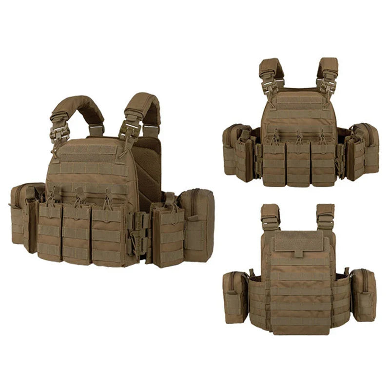 YAKEDA Quick Disassembly 6094 Training Vest – Adjustable Protective Airsoft Plate Carrier Chest Rig